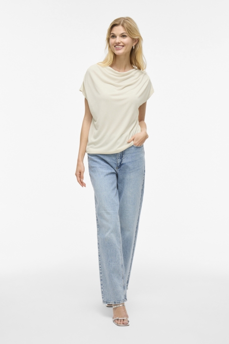 Vila beige dames t-shirt | Model