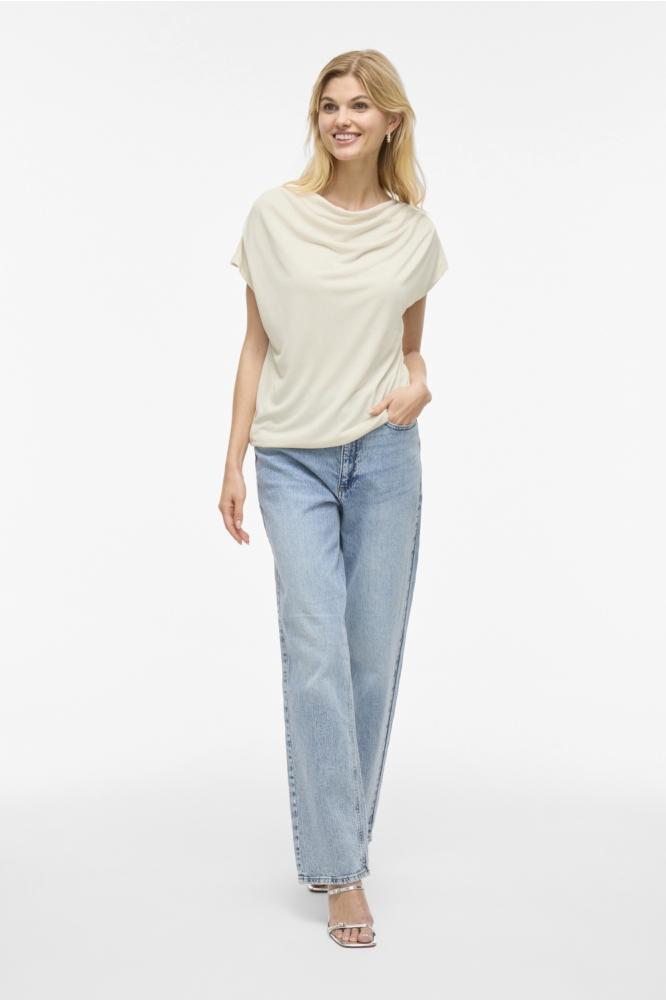 Vila beige dames t-shirt | Model