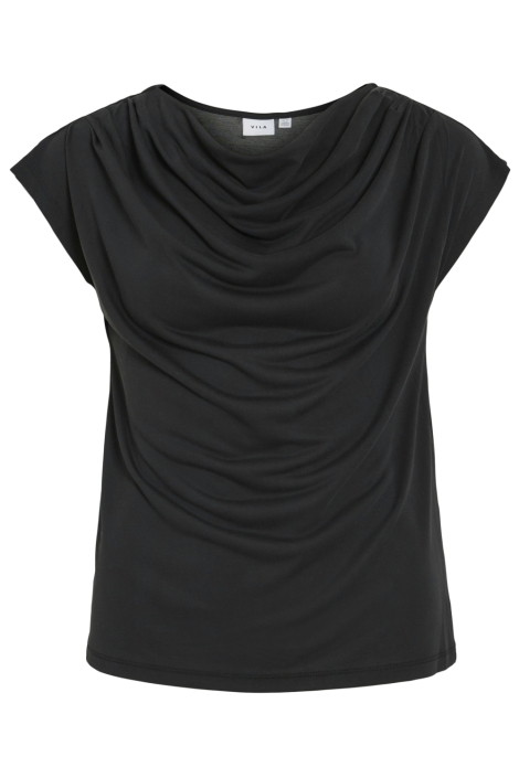Vila zwarte dames t-shirt | Vooraanzicht