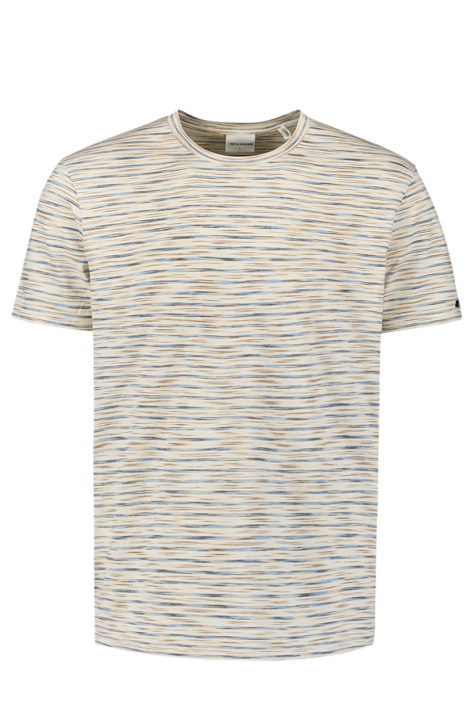 NO-EXCESS beige heren t-shirt | Vooraanzicht