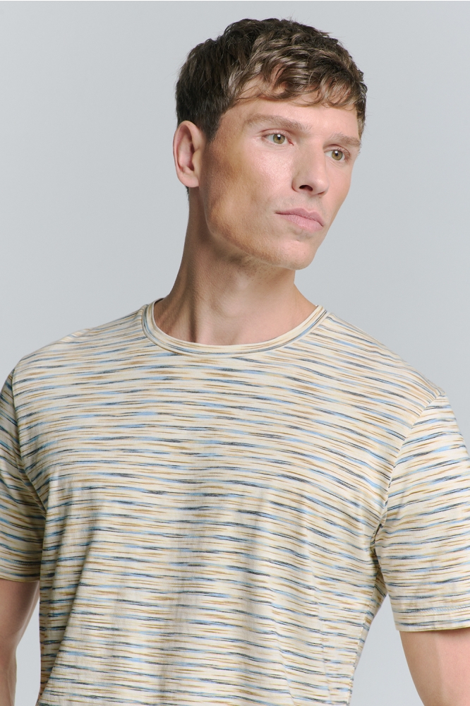 NO-EXCESS beige heren t-shirt | Close up