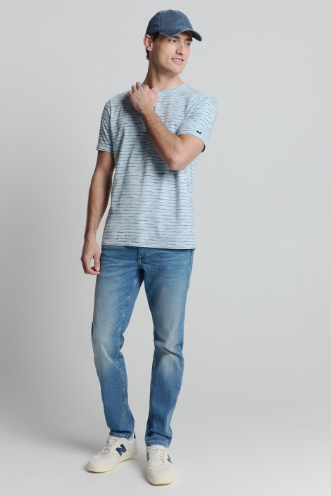 NO-EXCESS blauwe heren t-shirt | Model