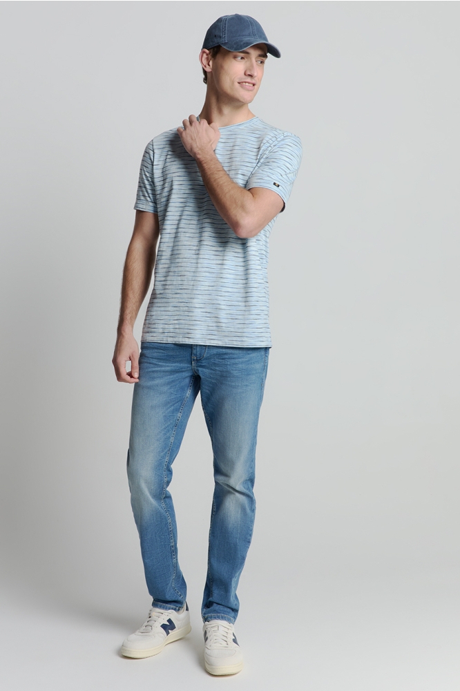 NO-EXCESS blauwe heren t-shirt | Model