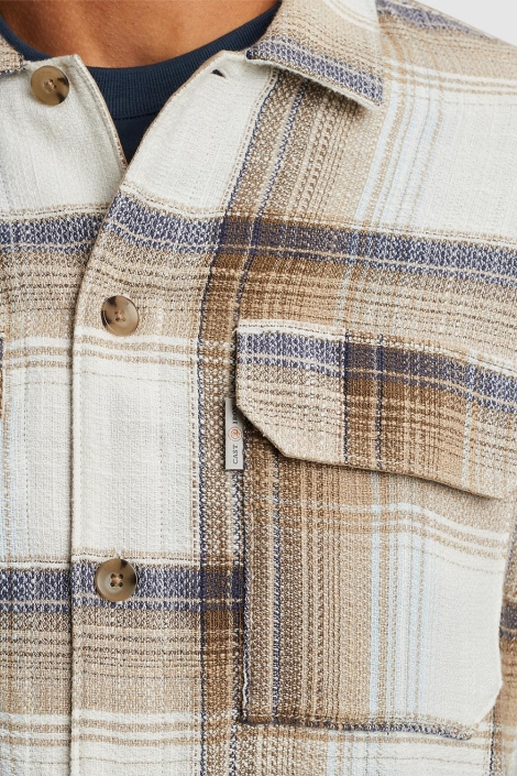 Cast Iron beige heren overhemd | Kleurstaal