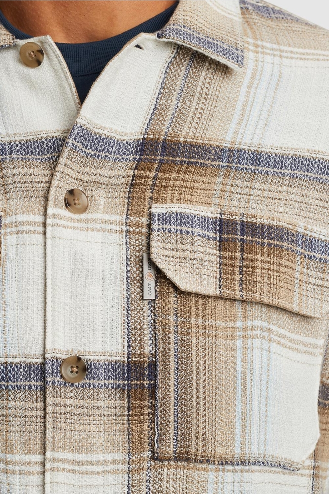 Cast Iron beige heren overhemd | Kleurstaal