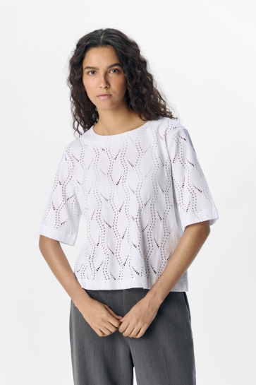 Object objava 2/4 lo o-neck top noos Wit