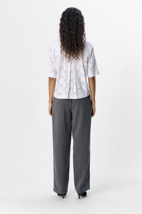 Object witte dames t-shirt | Model achteraanzicht