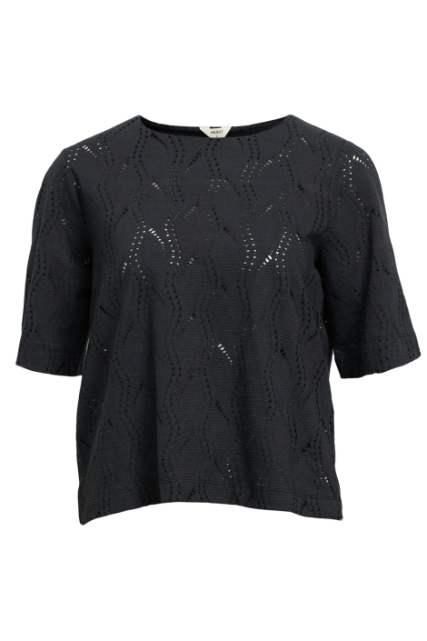 Object zwarte dames t-shirt | Vooraanzicht