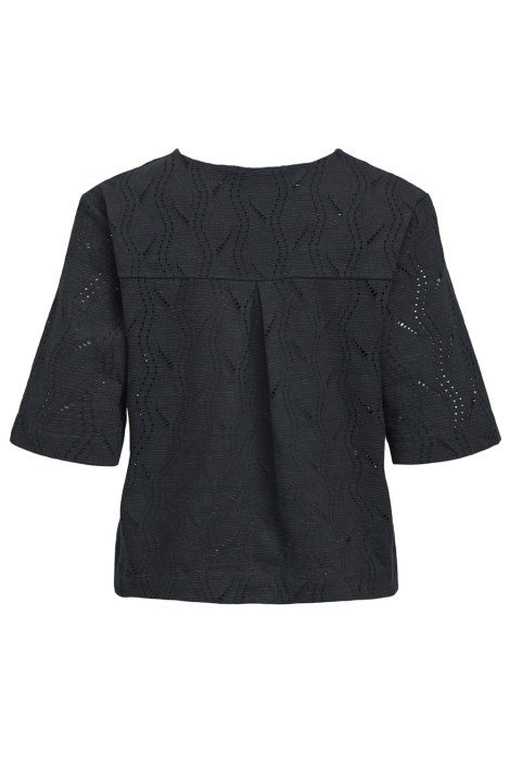 Object zwarte dames t-shirt | Achteraanzicht