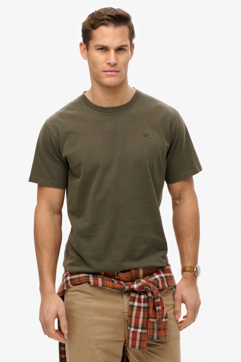 Superdry groene heren t-shirt | Model vooraanzicht