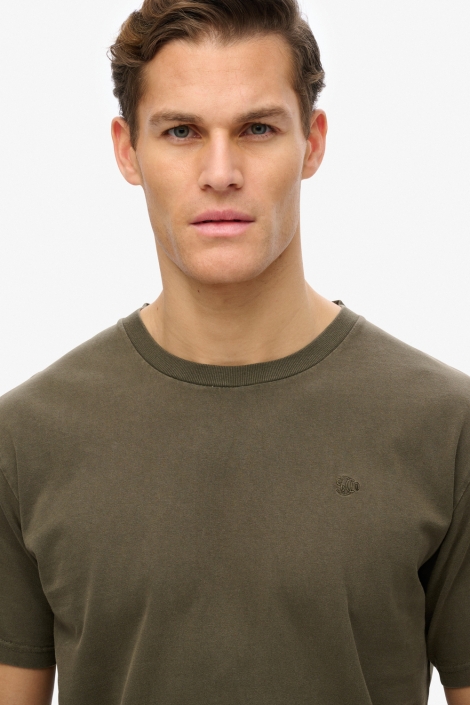 Superdry groene heren t-shirt | Close up