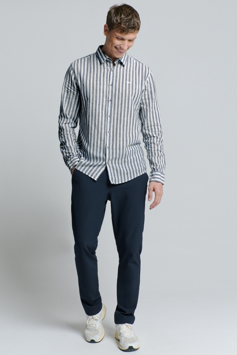 NO-EXCESS blauwe heren overhemd | Model