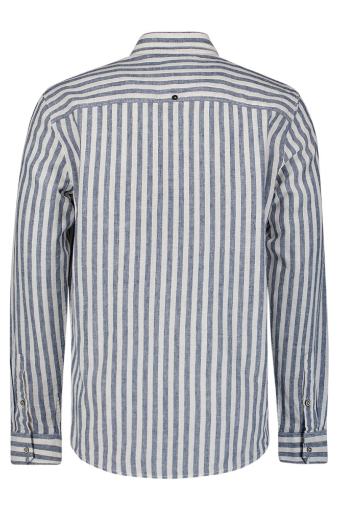 NO-EXCESS blauwe heren overhemd | Achteraanzicht