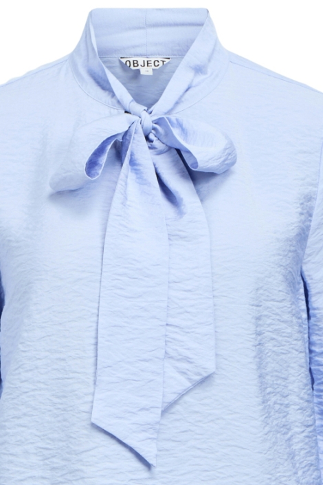 Object blauwe dames blouse | Close up