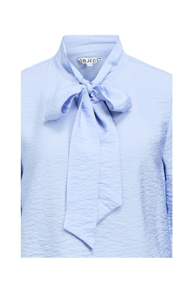 Object blauwe dames blouse | Close up