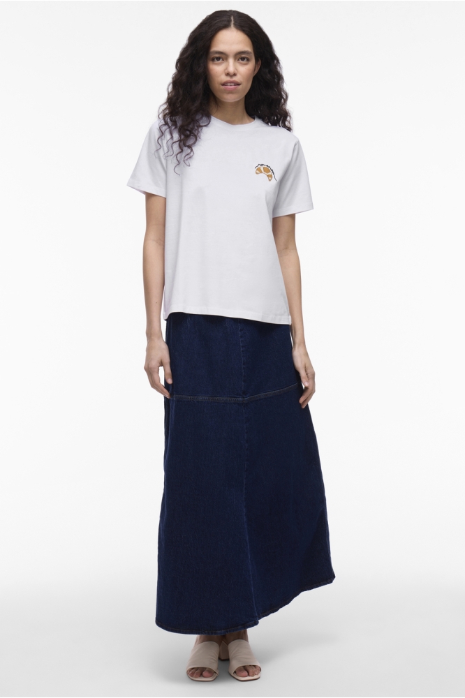 Vila witte dames t-shirt | Model