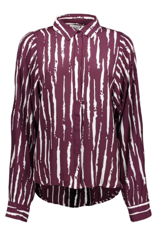 Vila bordeaux dames blouse | Vooraanzicht