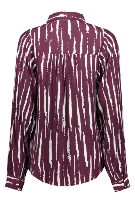 Vila bordeaux dames blouse | Achteraanzicht