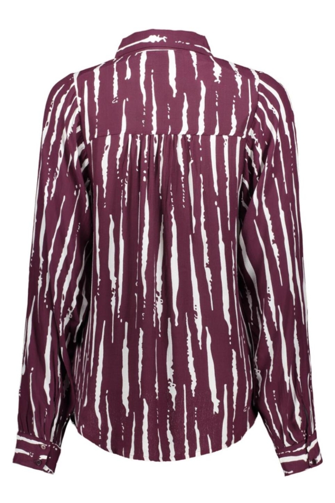 Vila bordeaux dames blouse | Achteraanzicht