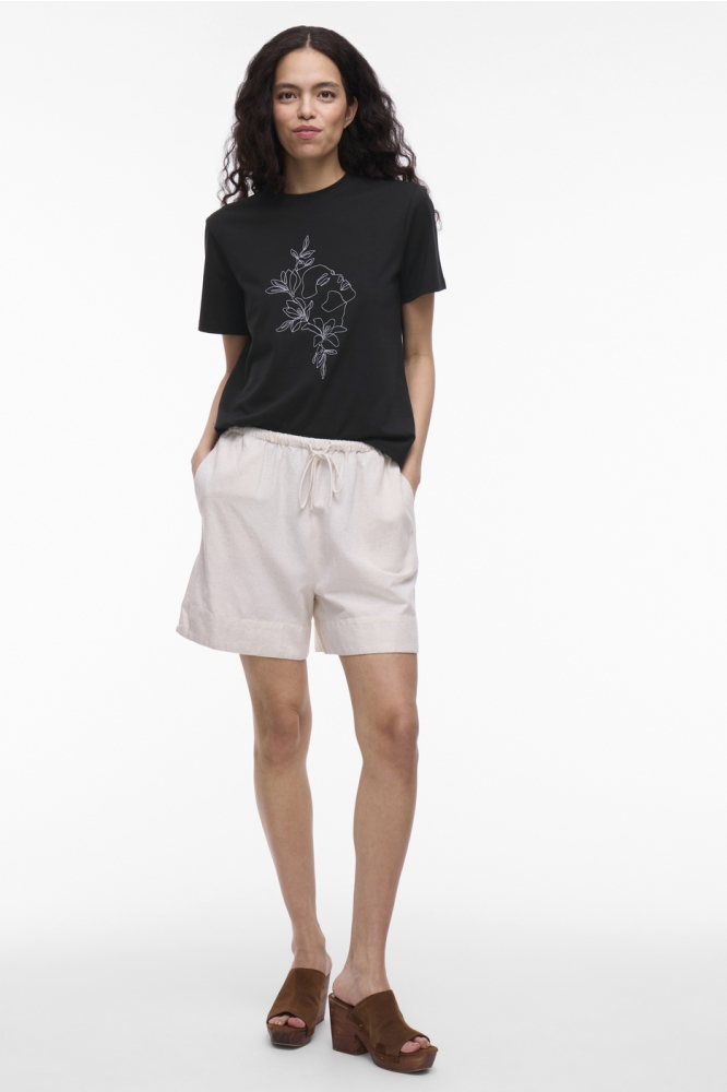 Vila zwarte dames t-shirt | Model