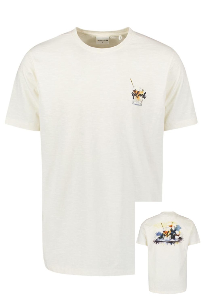 NO-EXCESS beige heren t-shirt | Vooraanzicht