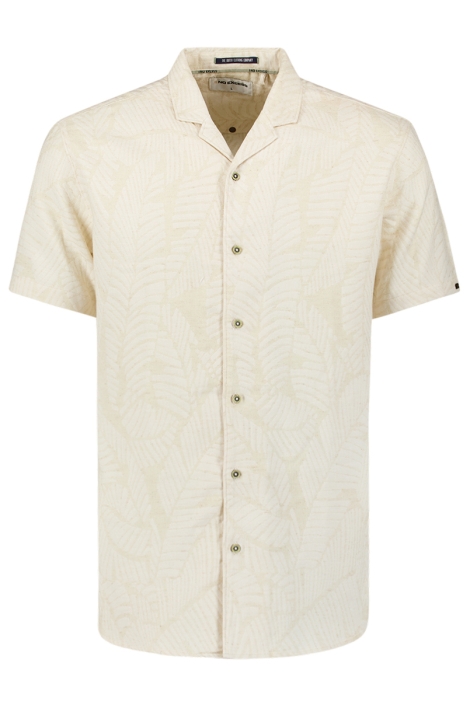 NO-EXCESS beige heren overhemd | Vooraanzicht