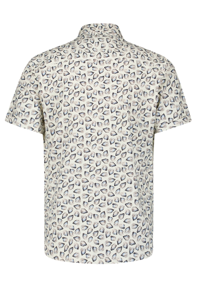 NO-EXCESS beige heren overhemd | Achteraanzicht