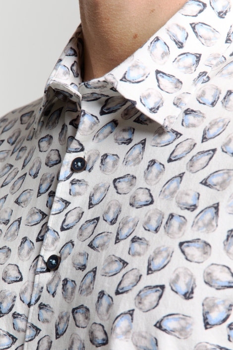 NO-EXCESS beige heren overhemd | Kleurstaal