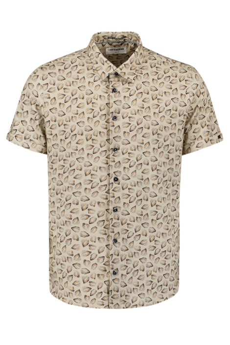 NO-EXCESS beige heren overhemd | Vooraanzicht