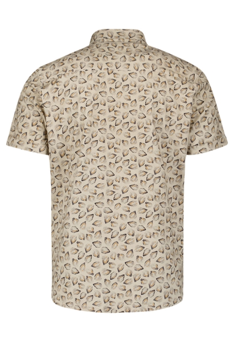 NO-EXCESS beige heren overhemd | Achteraanzicht