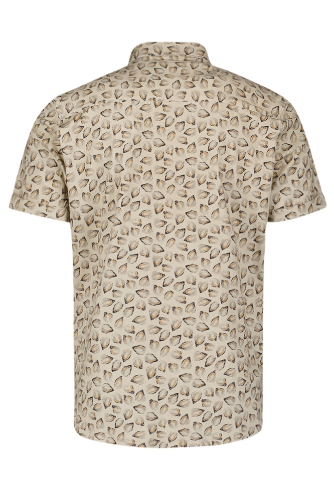 NO-EXCESS beige heren overhemd | Achteraanzicht