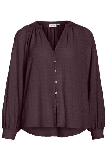 Vila Blouse VIBABERA V-NECK L/S SHIRT 14110148 Fig