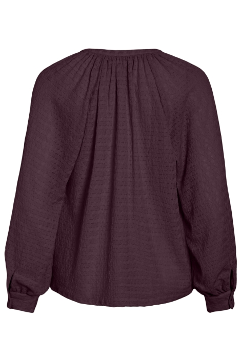 Vila bordeaux dames blouse | Achteraanzicht