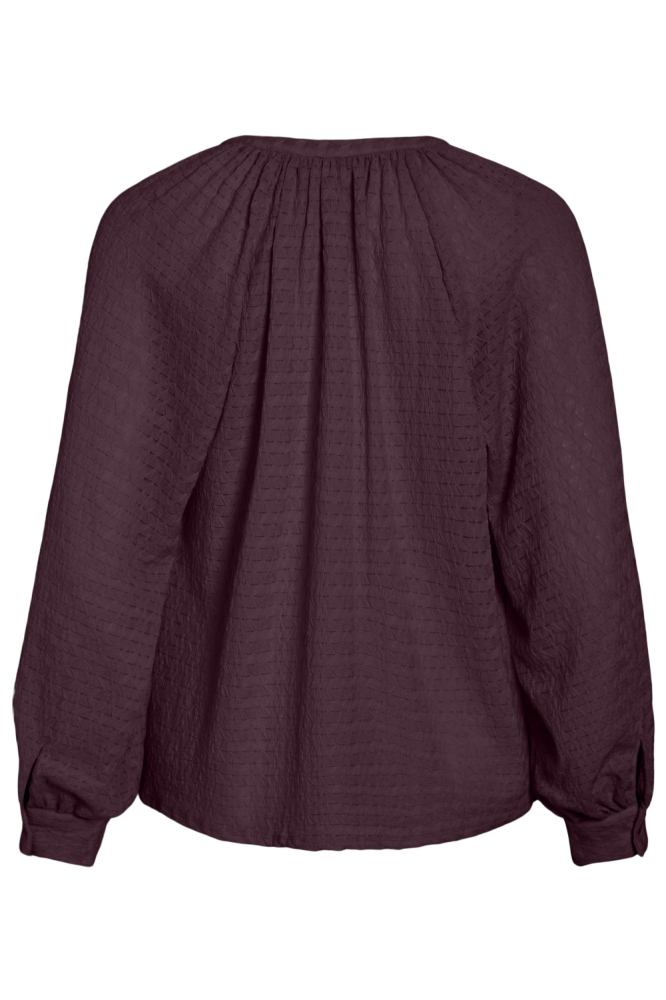 Vila bordeaux dames blouse | Achteraanzicht