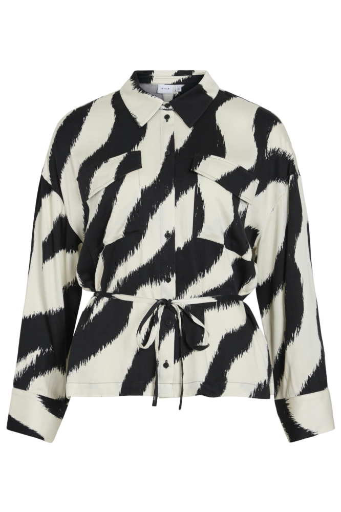 Vila zwarte dames blouse | Vooraanzicht