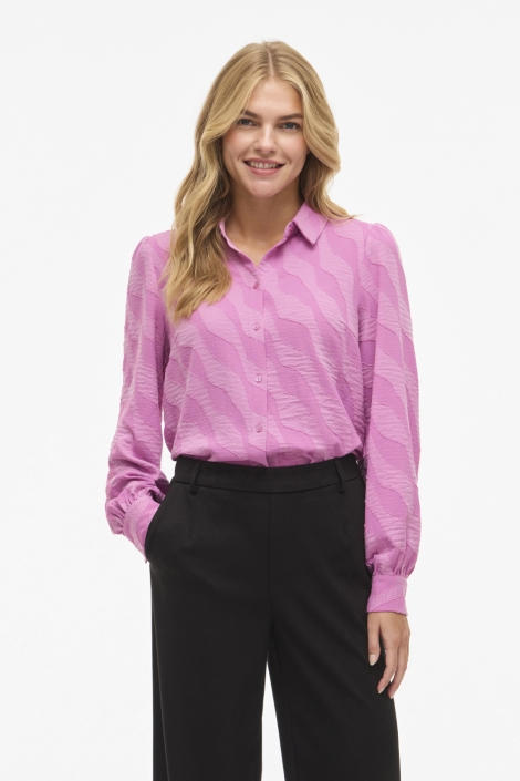 Vila roze dames blouse | Model vooraanzicht