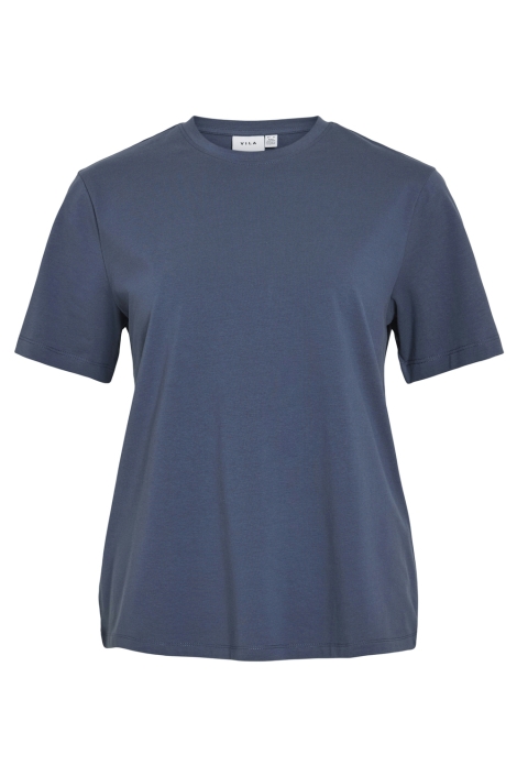 Vila blauwe dames t-shirt | Vooraanzicht