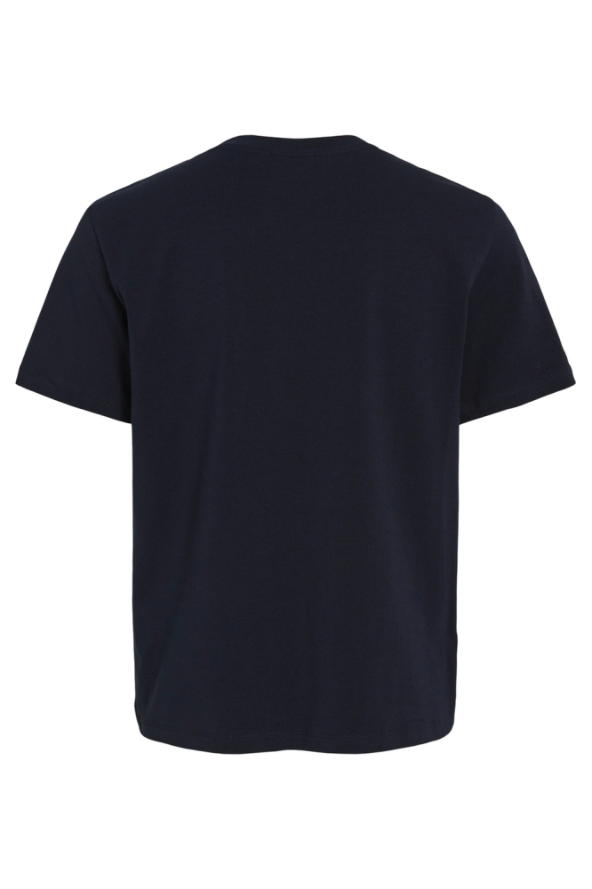 Vila blauwe dames t-shirt | Achteraanzicht