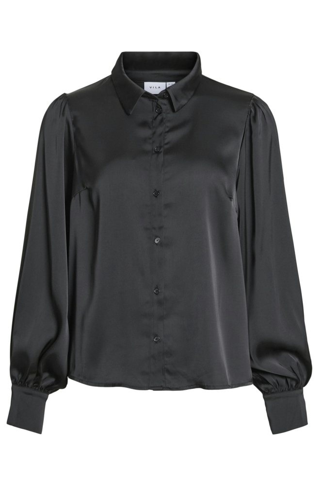 Vila zwarte dames blouse | Vooraanzicht