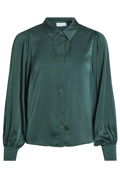 Vila groene dames blouse | Vooraanzicht