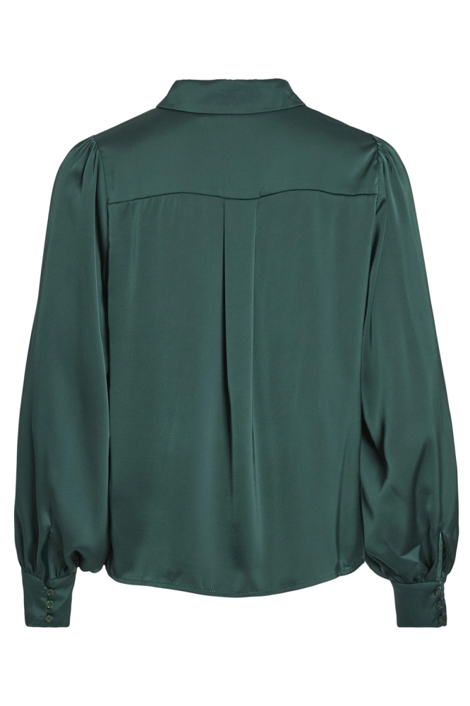 Vila groene dames blouse | Achteraanzicht