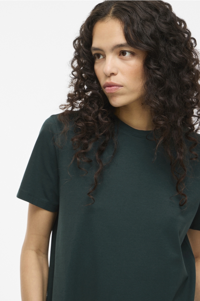 Vila groene dames t-shirt | Close up