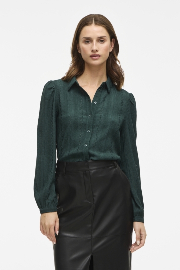 Vila VIZANIA L/S SHIRT - NOOS 14107476 PONDEROSA PINE