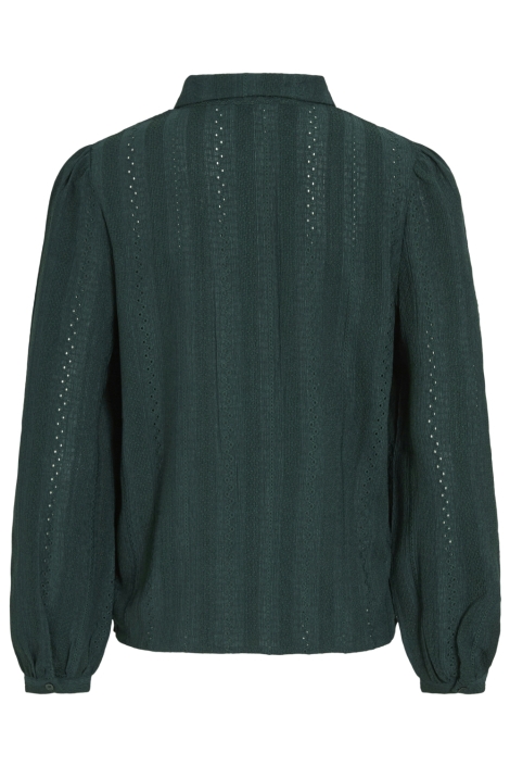 Vila groene dames blouse | Achteraanzicht