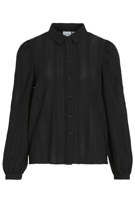 Vila zwarte dames blouse | Vooraanzicht
