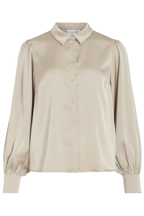 Vila beige dames blouse | Vooraanzicht