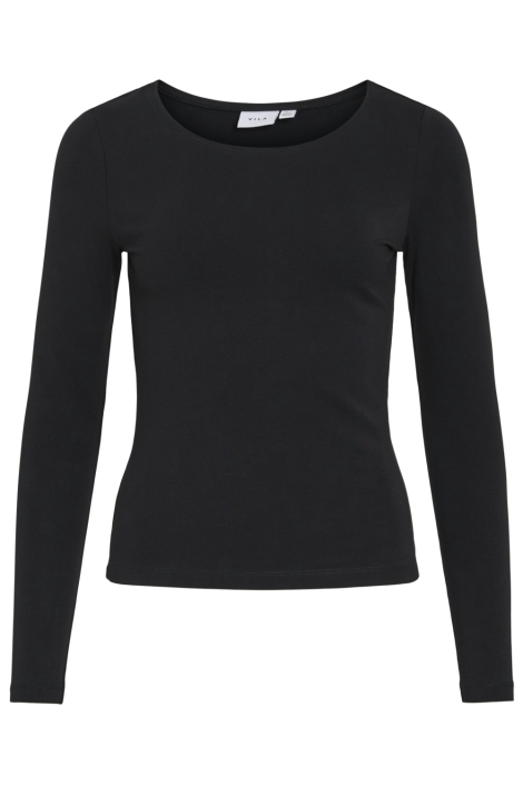 Vila zwarte dames t-shirt | Vooraanzicht