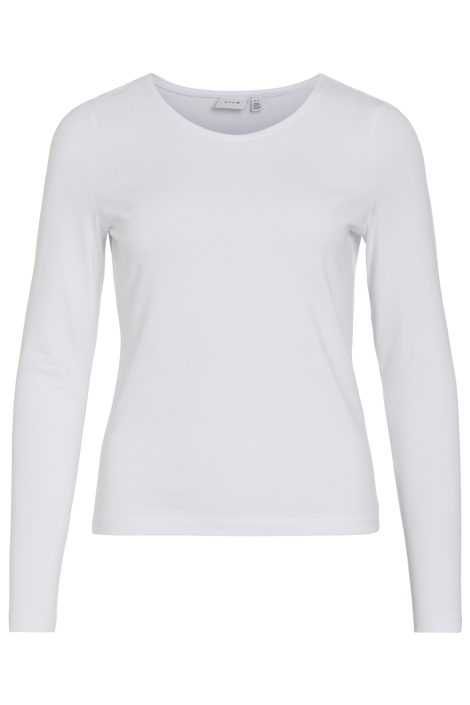 Vila witte dames t-shirt | Vooraanzicht