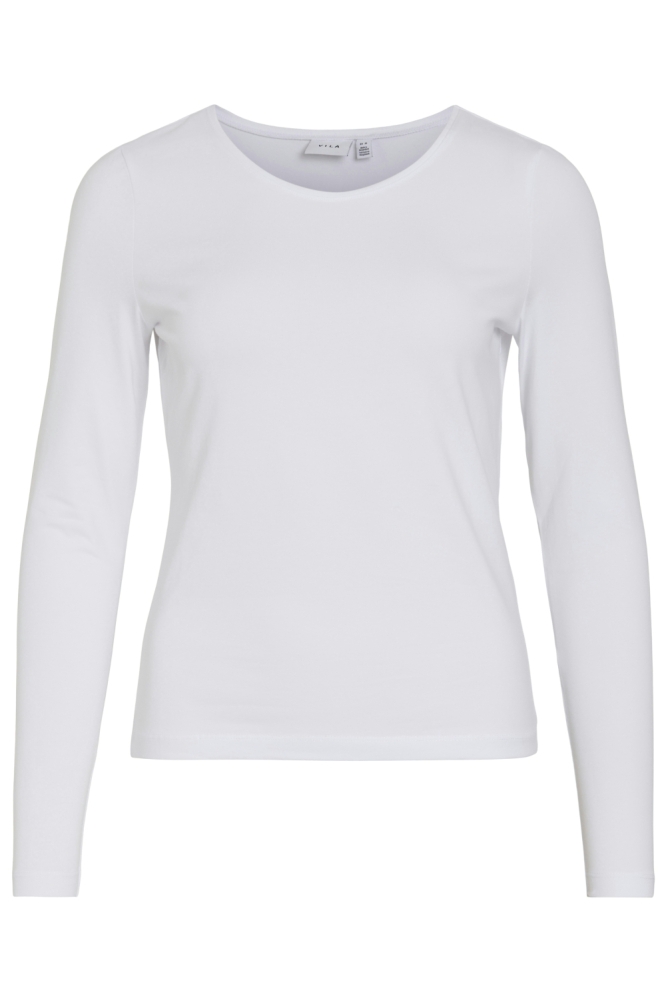 Vila witte dames t-shirt | Vooraanzicht