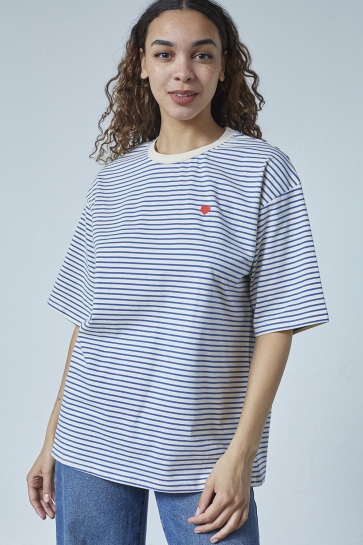 SisterS point T-shirt VEZ SS 18997 Cream/Blue